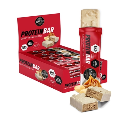 Nordthy Crispy Peanutbutter Proteinbar 45g - 24 stk