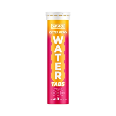 SMAG! Water Tabs - Rør med 20 tabs - Ice Tea Peach