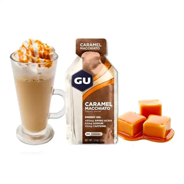 GU Energy Gel 24 stk - Caramel Macchiato med koffein