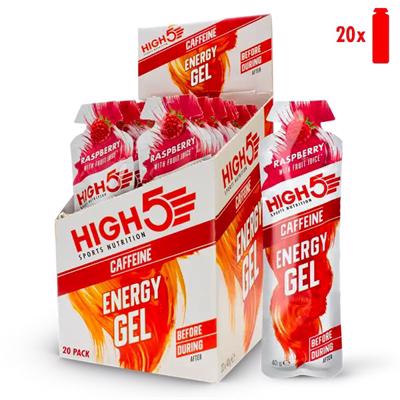 High5 Energi Gel - 20 stk - Hindbær Plus