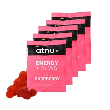 ATNU Energy Chews - 5 x 40g - Hindbær