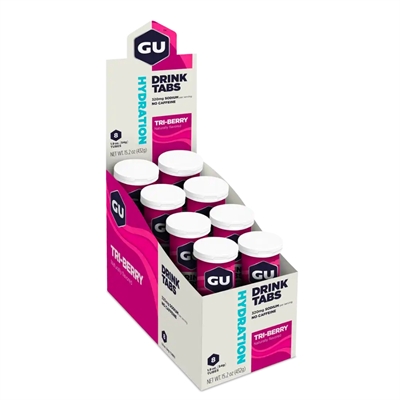 GU Energy Electrolyte Tabs Tri-Berry - DATOVARE - 8 x 12 tabs