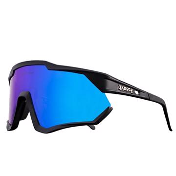 KAPVOE S70 Solbriller - Sort med blå linse