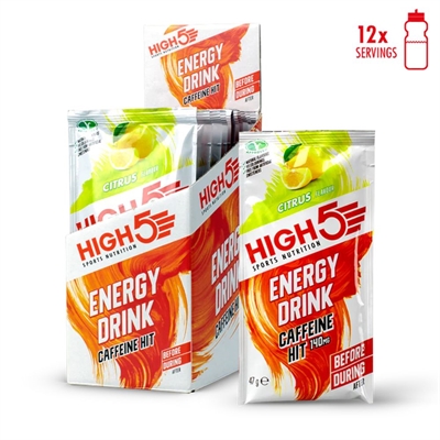 High5 Energy Drink 12 x 47 gr - Caffeine Hit 140mg - Citrus