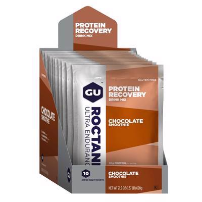 Proteindrik GU Roctane Recovery Chocolate Smoothie 10x65g box - DATOVARE