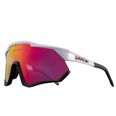 KAPVOE S70 Solbriller - Hvid/Sort med rød linse