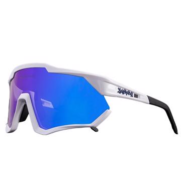 KAPVOE S70 Solbriller - Hvid med blå linse