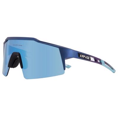 KAPVOE C80 Cykelbriller - Lilla/Tyrkis med blå linse