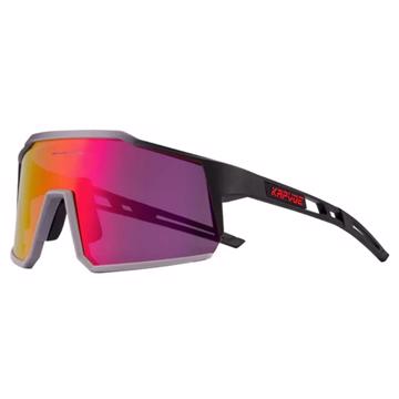 KAPVOE C60 Cykelbriller - Sort/Grå med rød linse