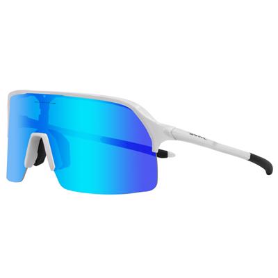 KAPVOE C40 Cykelbriller - Hvid med blå linse