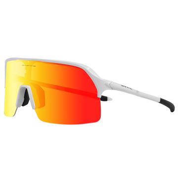 KAPVOE C40 Cykelbriller - Hvid med rød linse