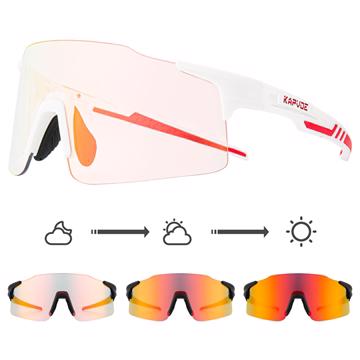KAPVOE RC100 Solbriller med REVOLINZ - White'n'red