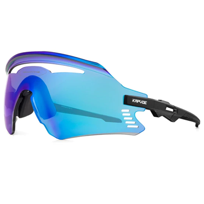 KAPVOE X10 Solbriller - Sort med blå linse