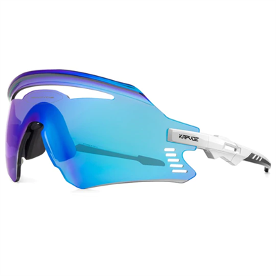 KAPVOE X10 Solbriller - Hvid med blå linse