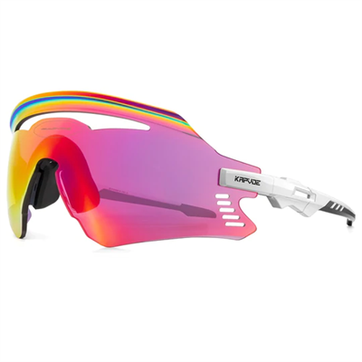 KAPVOE X10 Solbriller - Hvid/sort med rød linse