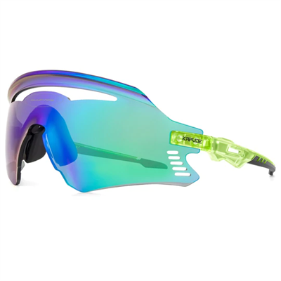 KAPVOE X10 Solbriller - Transparrent grøn med grøn linse