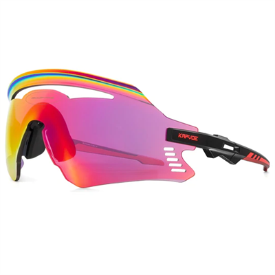 KAPVOE X10 Solbriller - Sort/Rød med rød linse
