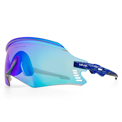 KAPVOE X20 Eagle Beak Solbriller - Blue print med blå linse