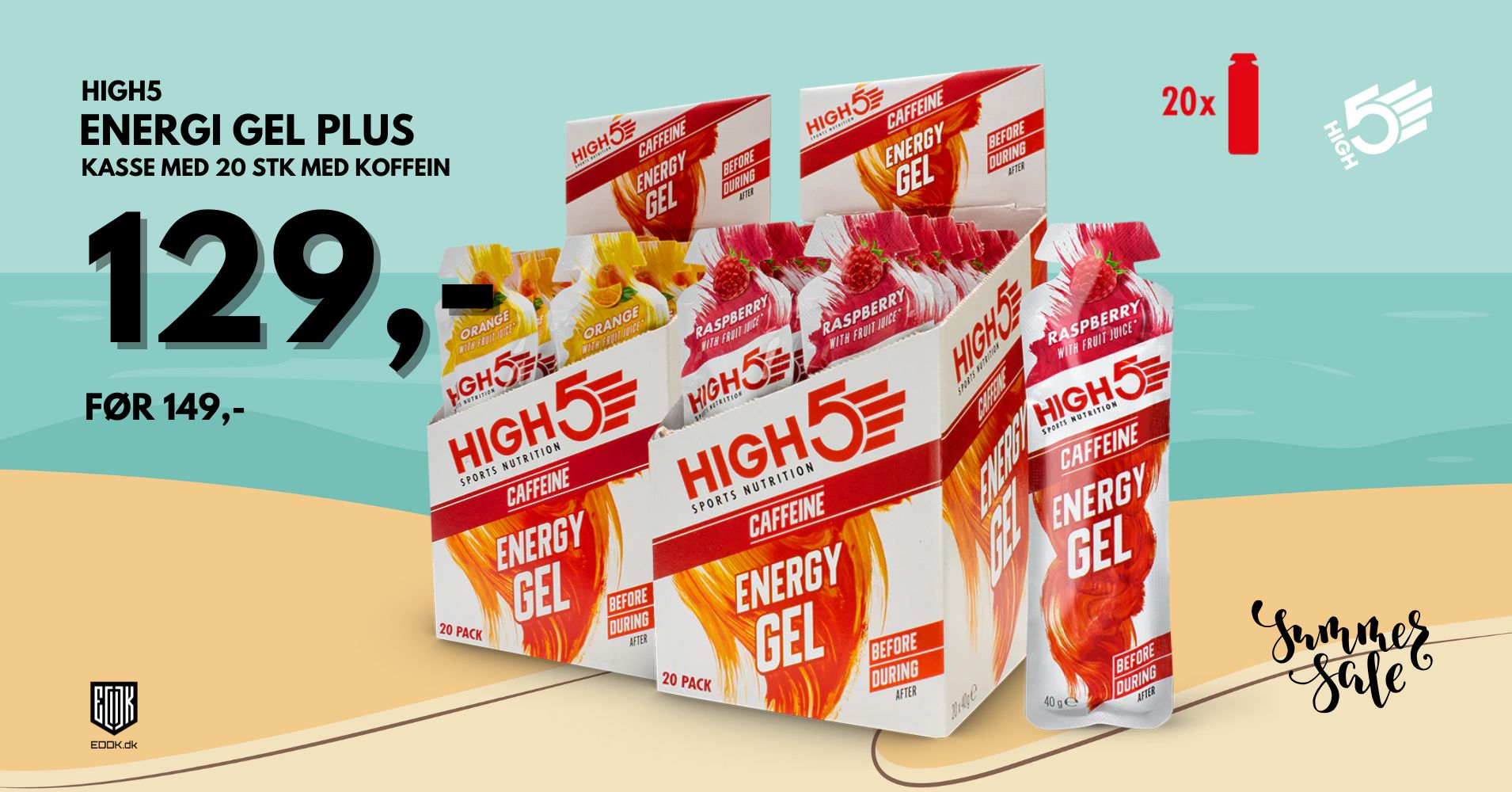 High5 Energi Gels Plus - 129,-
